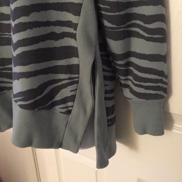 Sage Green Animal Print Sweatshirt - Picture 7 of 15